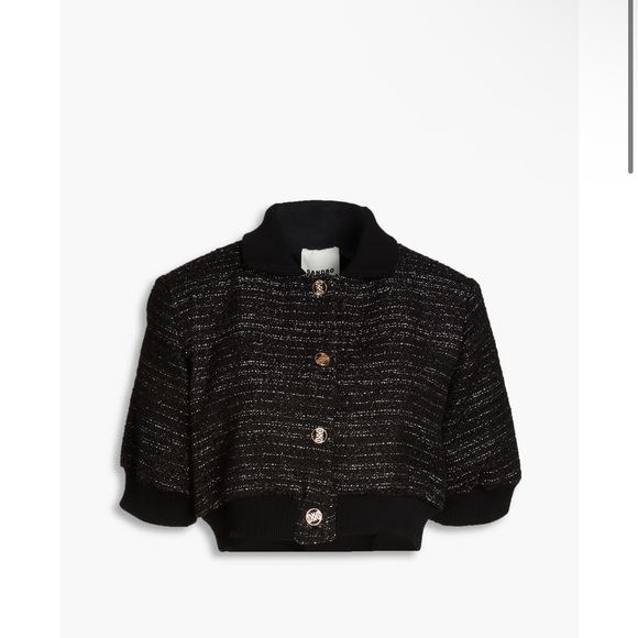 Cropped metallic tweed jacket and mini skirt - Picture 5 of 12